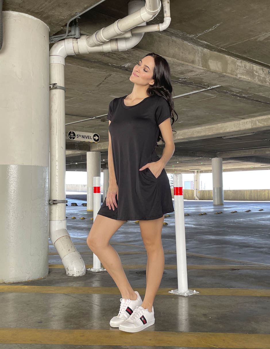 Vestido relajado arriba de la rodilla AMAD para dama 