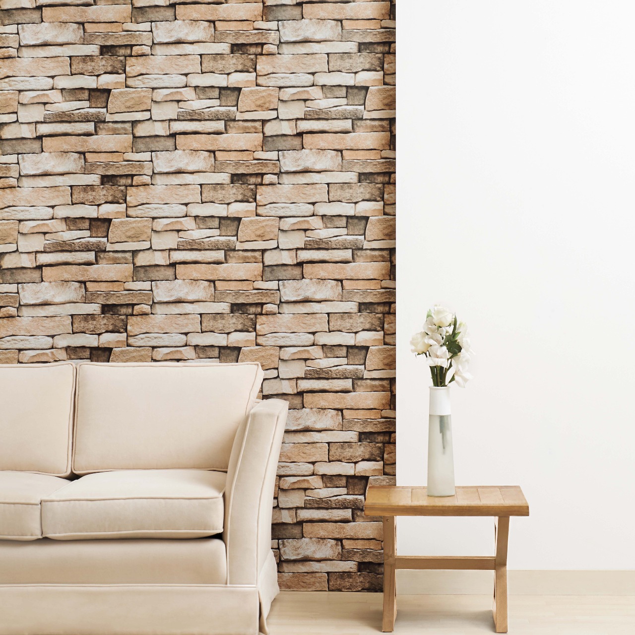 Papel Tapiz Autoadhesivo Para Paredes De Piedra Laja 10 Mts