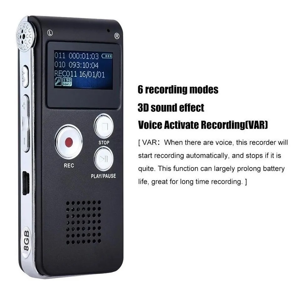 Grabadora De Audio Voz Portátil