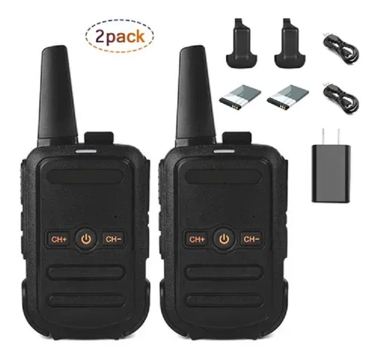 2 Radios Walkie Talkie Recargable Altavoces Con Micrófono