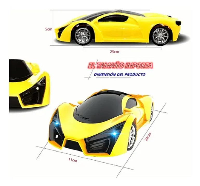 Coche Recargable De Control Remoto Amarillo