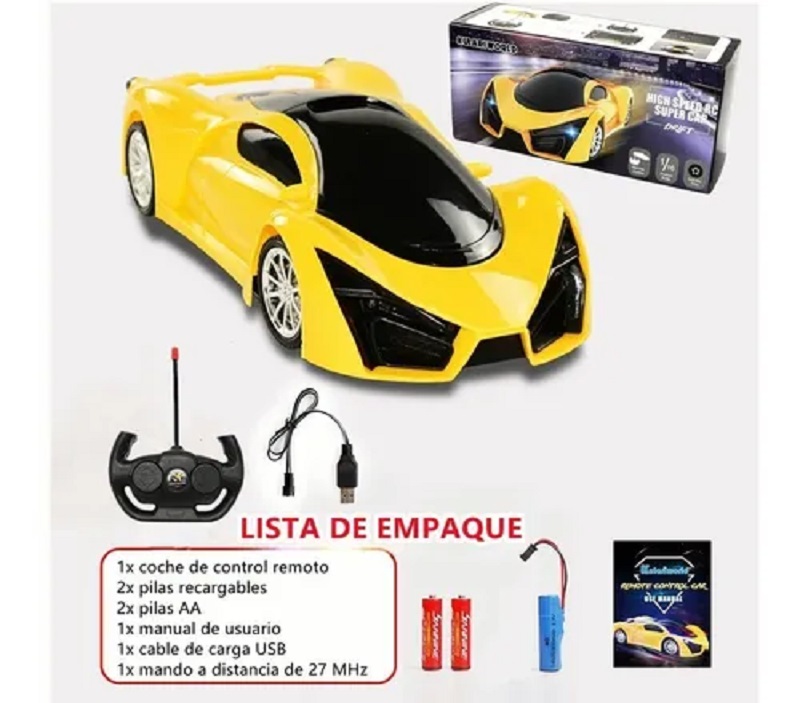 Coche Recargable De Control Remoto Amarillo
