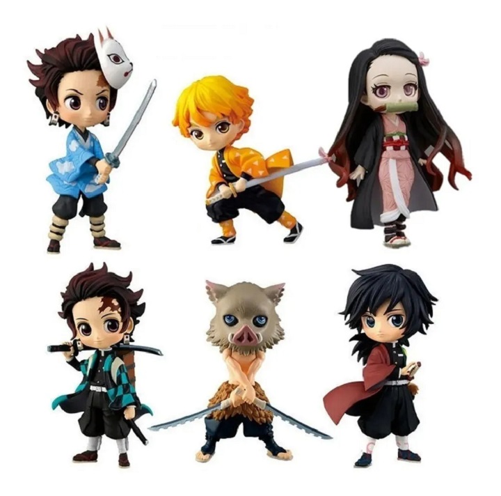 6 Piezas Anime Demon Slayer Colección