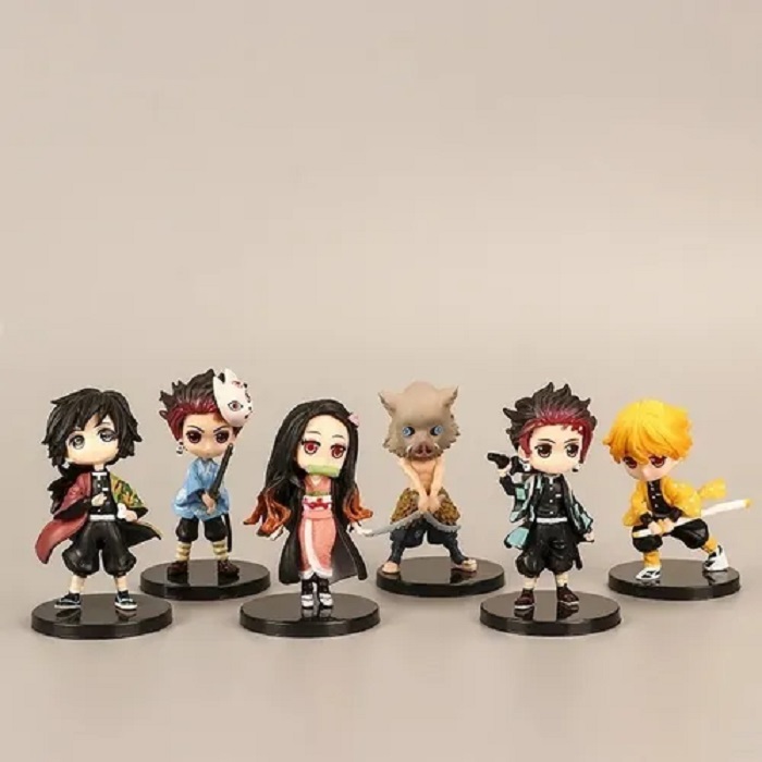 6 Piezas Anime Demon Slayer Colección