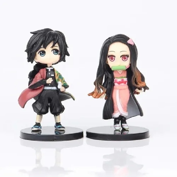 6 Piezas Anime Demon Slayer Colección Figuras De Juguete