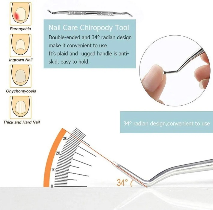 Kit De Herramientas Para Uñas Encarnadas 6 Piezas