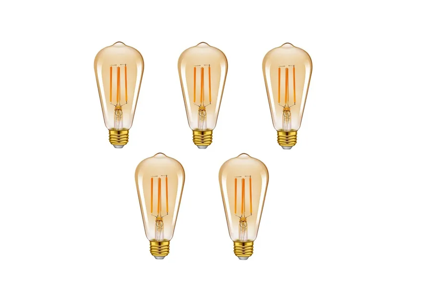 Foco Edison Vintage Led 4w Luz Cálida E27 5 Focos