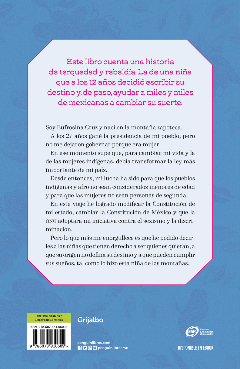 Los sueños de la niña de la montaña,Autor Eufrosina Cruz Mendoza