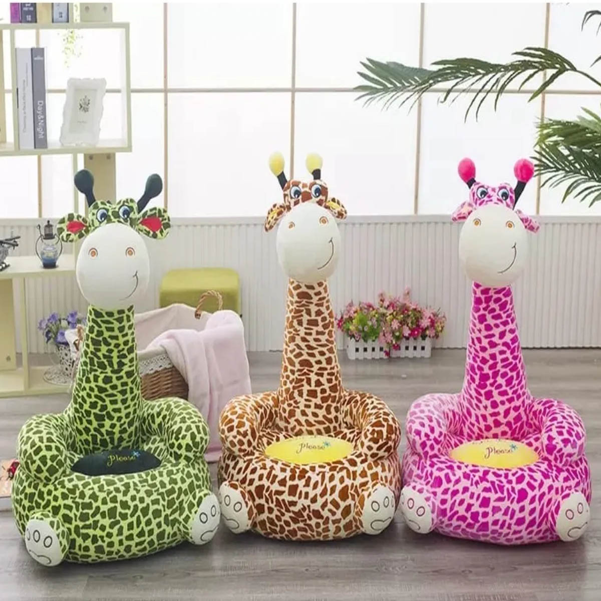 Sillón Para Niños Tipo Puff En Forma De Jirafa