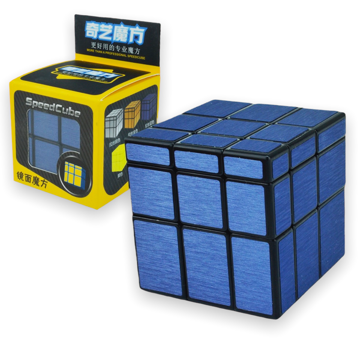 Qiyi Cubo Mirror 3x3 Rompecabezas Original Variación Cubo de Espejo (Azul)