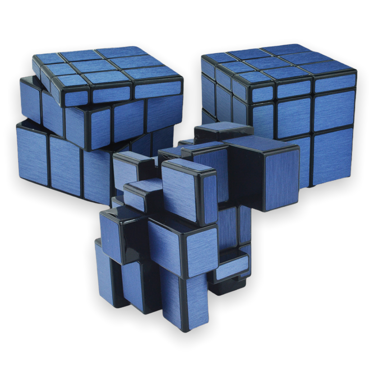 Qiyi Cubo Mirror 3x3 Rompecabezas Original Variación Cubo de Espejo (Azul)