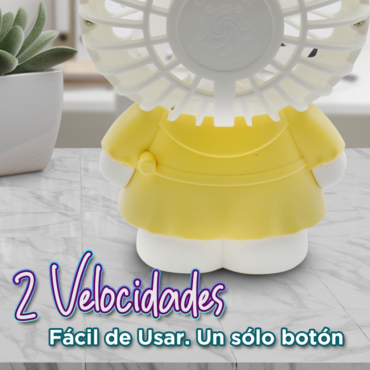 Mini Ventilador De Mano Portatil Usb Recargable Con Luz Cute