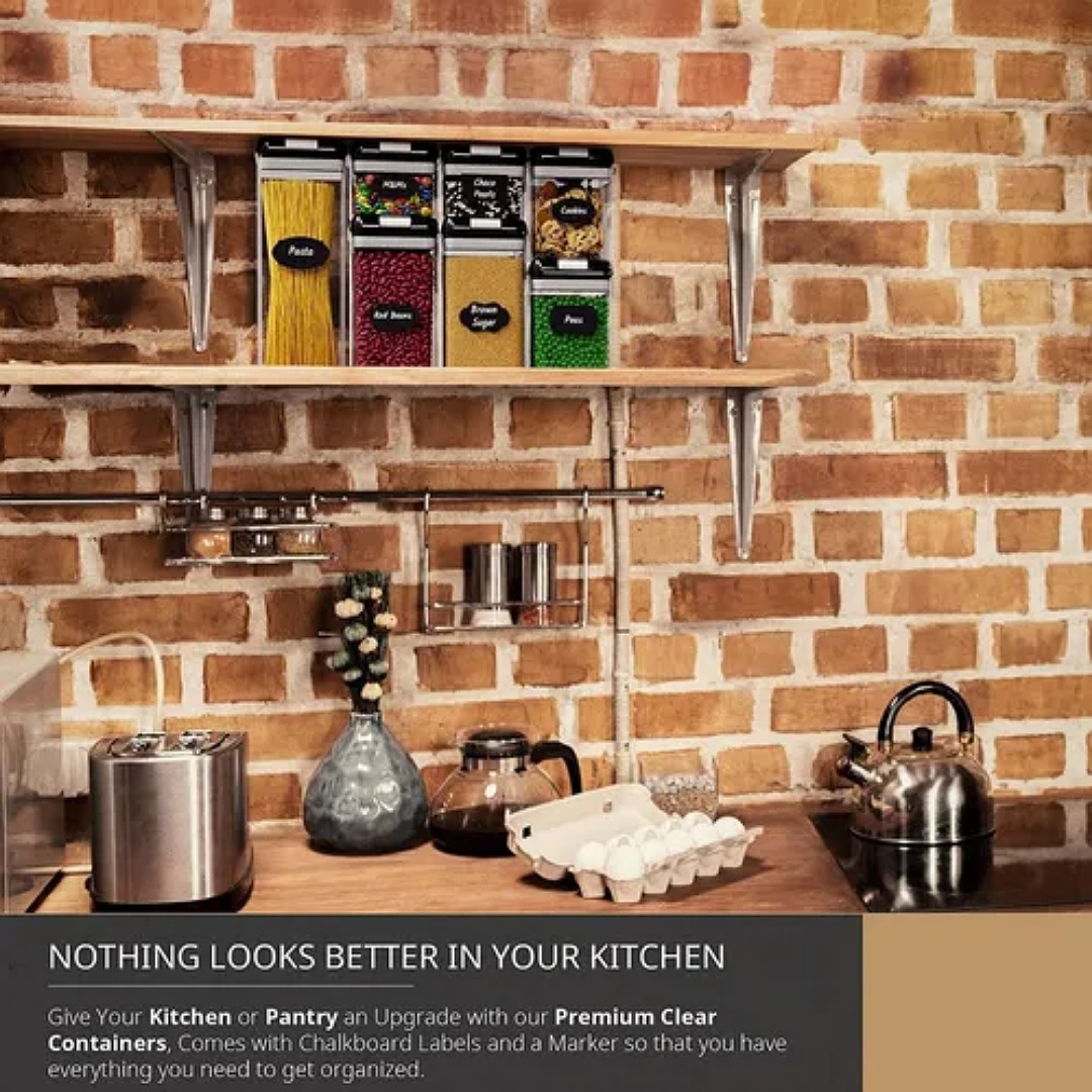 Set De 7 Contenedores Para Cocina Con Tapa Hermética