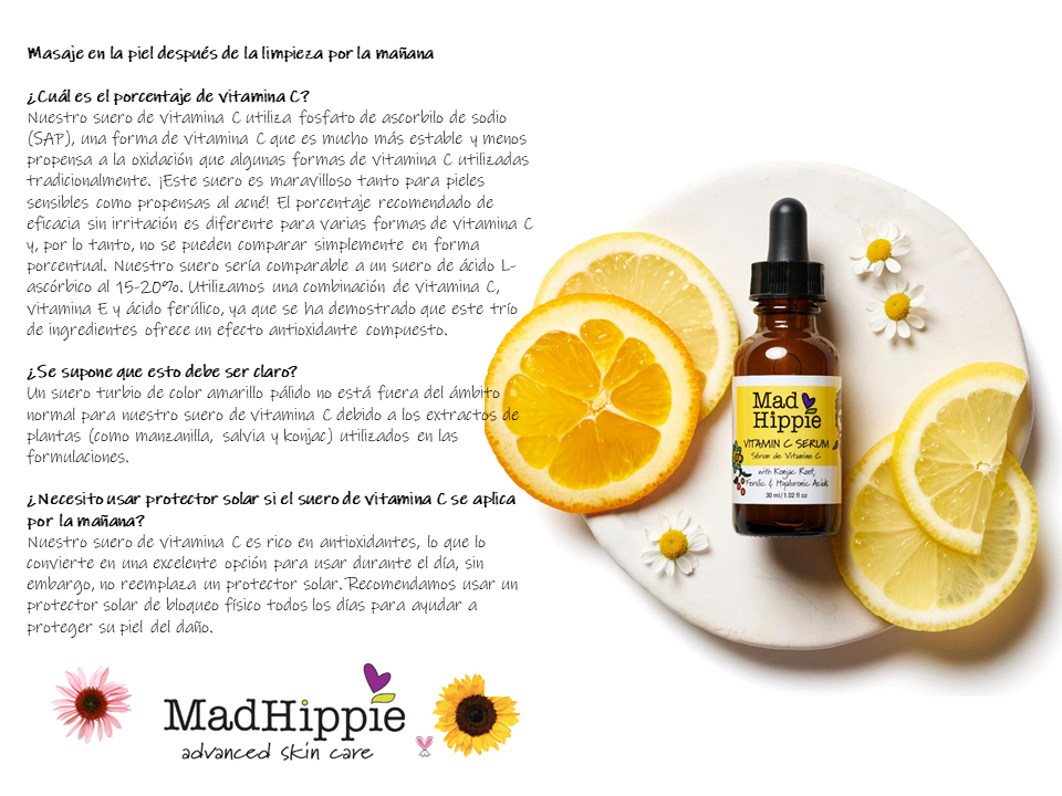 Mad Hippie Serum Vitamina C Aclarante Con Ácido Hialurónico