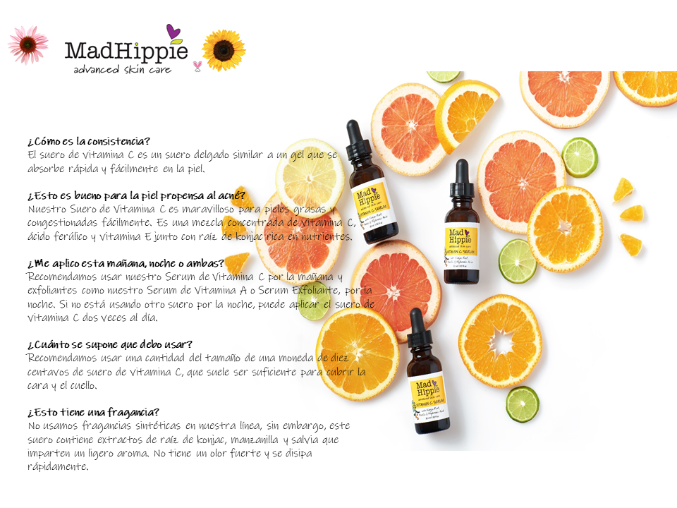Mad Hippie Serum Vitamina C Aclarante Con Ácido Hialurónico