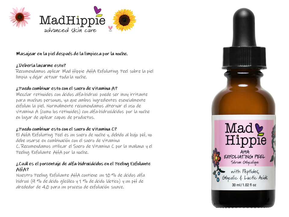 Mad Hippie Suero Exfoliantes Con Ácido Hialurónico (Aha Exfoliating peel)