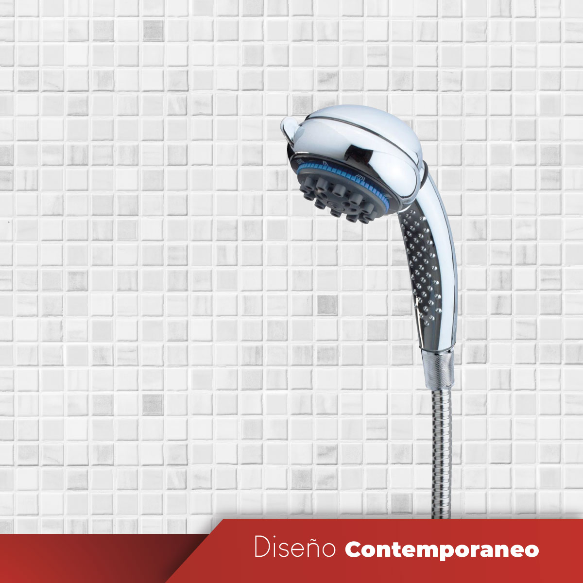 Juego de Ducha Atlantic con 8 funciones y manguera de 1.5 mts regadera de teléfono con montaje en pared