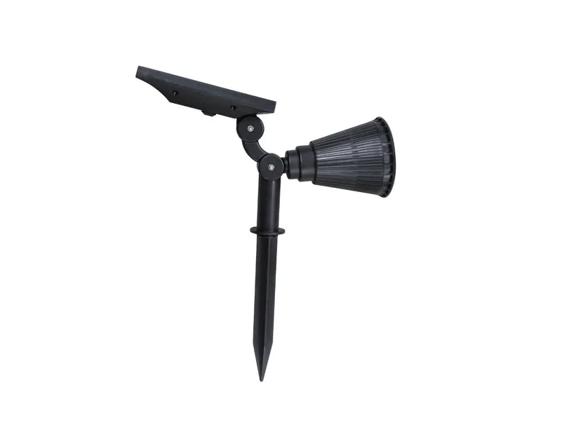 Lampara Led 4w Panel Solar Jardin Estaca Luz Amarilla Exterior