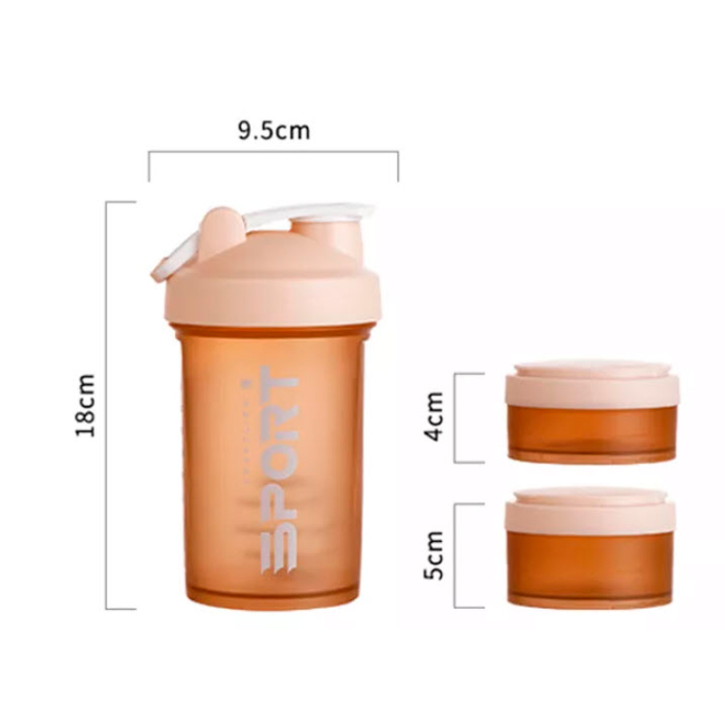 Shaker Vaso Mezclador Proteina compartimentos 3007