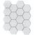Malla o Mosaico Decorativo Porcelánico He-Bco medidas 26x30 (base por altura) Diseño en tono blanco. Caja de 5 piezas.