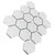 Malla o Mosaico Decorativo Porcelánico He-Bco medidas 26x30 (base por altura) Diseño en tono blanco. Caja de 5 piezas.