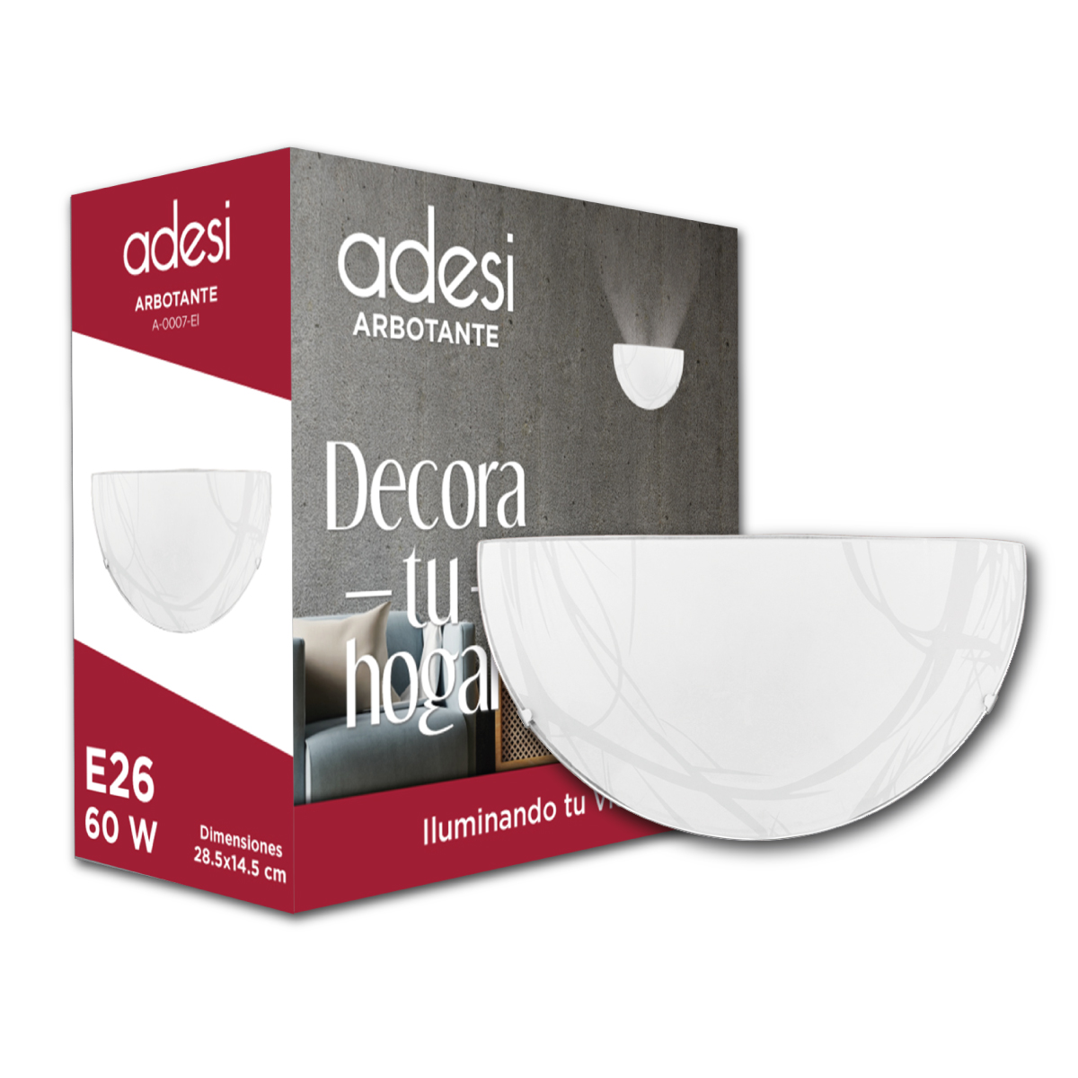 Lámpara Arbotante Interior Modelo Canova Color Blanco para 1 Foco