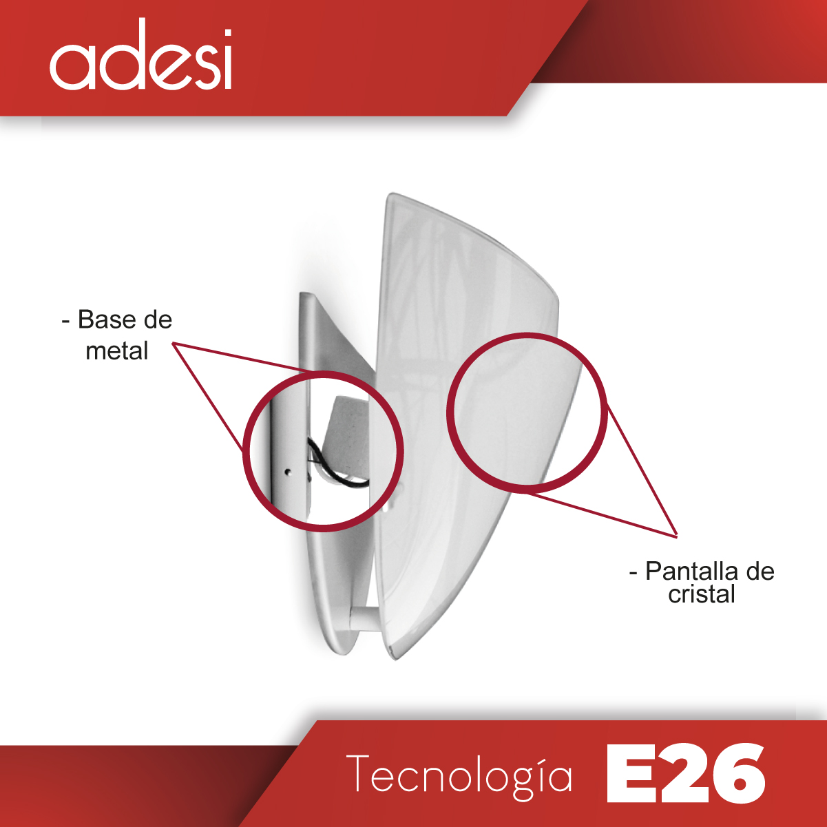Lámpara Arbotante Interior Modelo Canova Color Blanco para 1 Foco