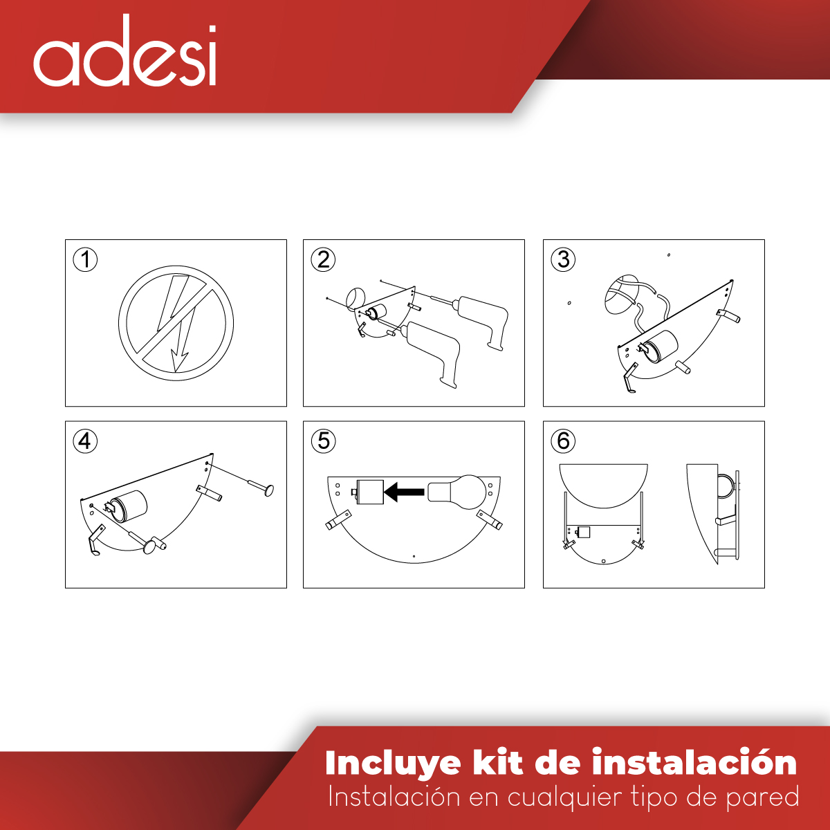 Lámpara Arbotante Interior Modelo Canova Color Blanco para 1 Foco