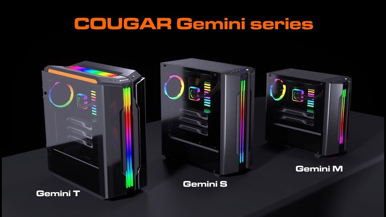 GAB COUGAR GEMINI S IRON GRAY ARGB CRIST TEMP E-ATX 