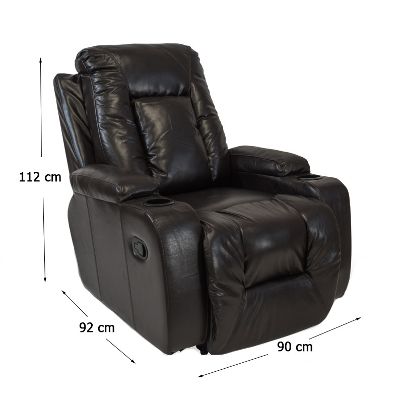 Reclinable Tahary  Color Chocolate con Portavasos