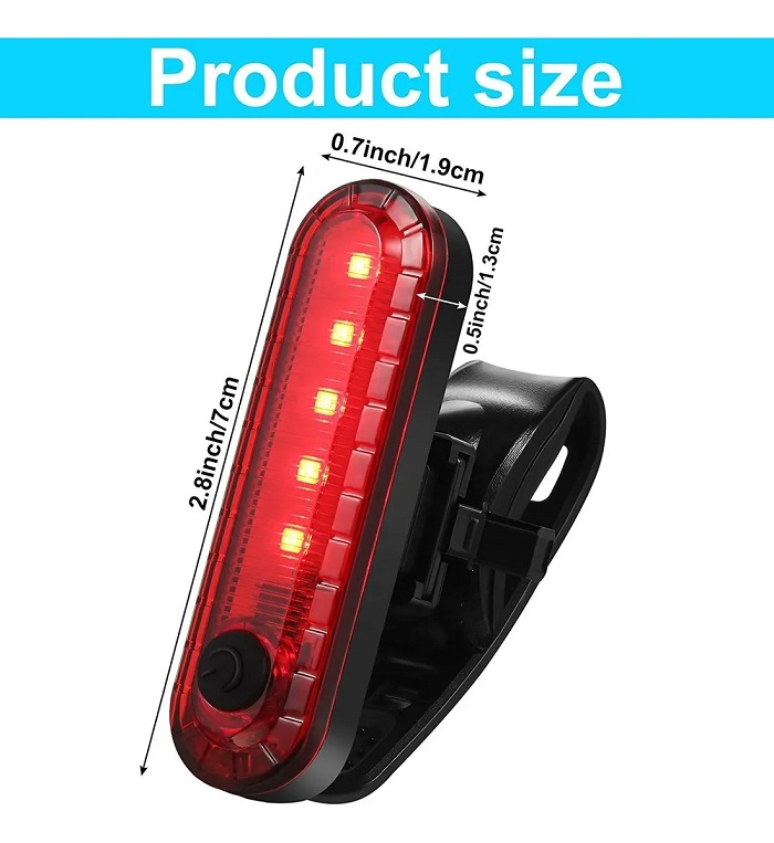 2  Unidades de Luz Trasera Para Bicicleta