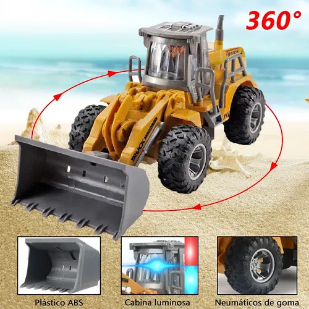 Topadora Excavadora Control Remoto Niños Rc Juguete Y Regalo
