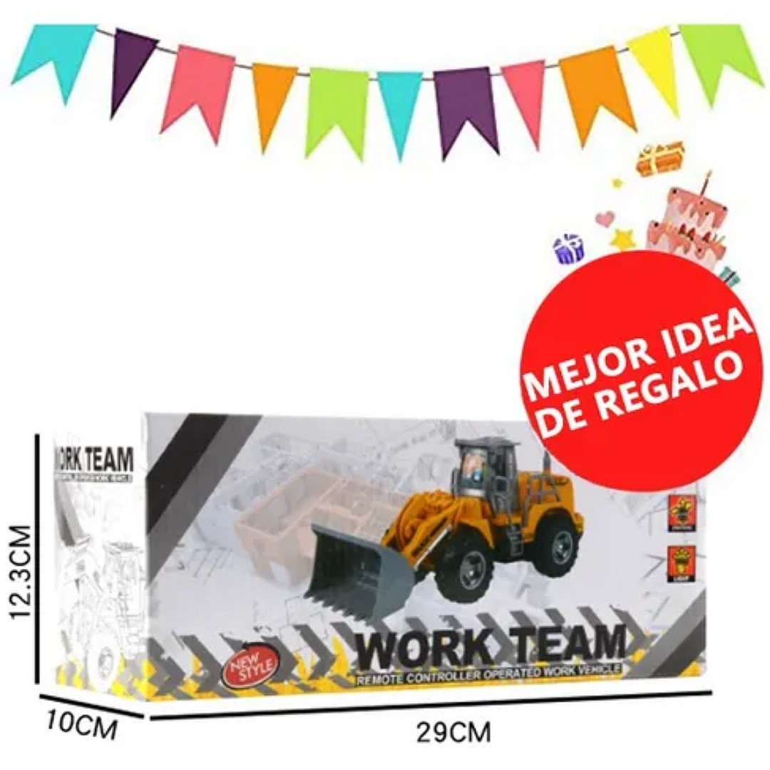 Topadora Excavadora Control Remoto Niños Rc Juguete Y Regalo