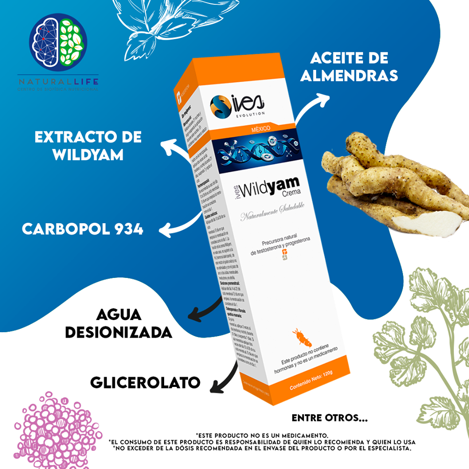 Wild Yam Ives México Crema de Camote Silvestre Orgánica 120 Gr.