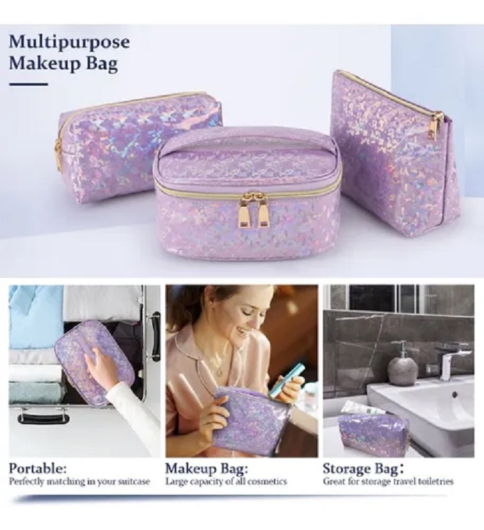 Cosmetiquera Bolsa Neceser Maquillaje 3 Piezas