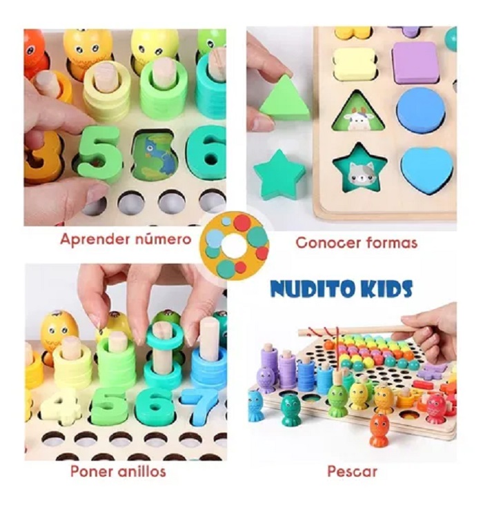 Juguete Educativo Madera Con Numeros