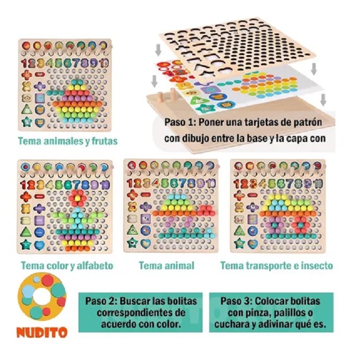 Juguete Educativo Madera Con Numeros