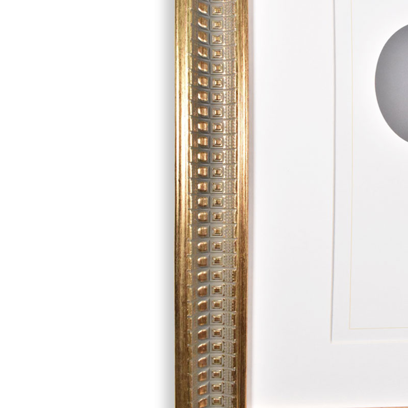 Marco para Titulo Profesional PASPARTU FRAMES  Color Dorado con cristal y Marialuisa Blanca 28x38 cm