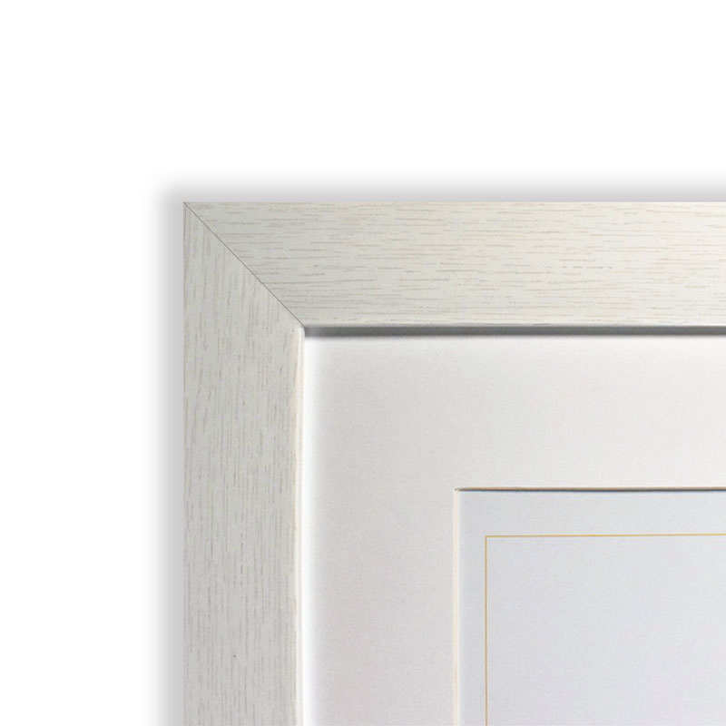 Marco para Titulo Profesional PASPARTU FRAMES Color Blanco con cristal y Marialuisa Blanca 28x38 cm