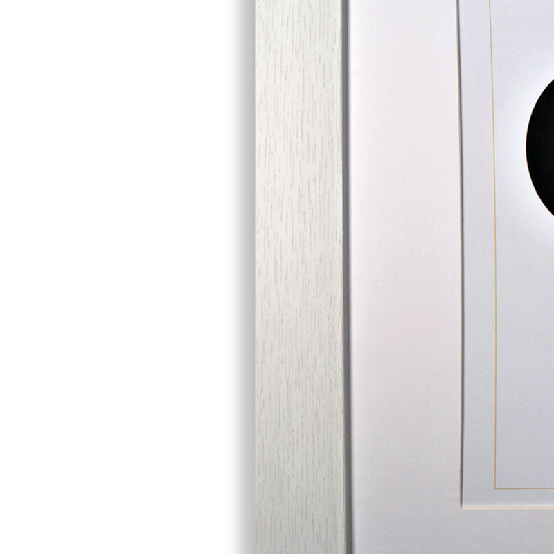 Marco para Titulo Profesional PASPARTU FRAMES Color Blanco con cristal y Marialuisa Blanca 28x38 cm