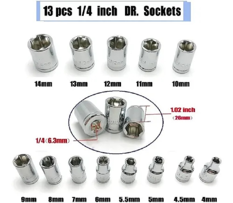 Herramientas Manuales Mecánicas 46 Piezas