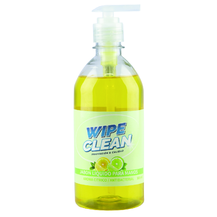 JABÓN MANOS HUMECTANTE WIPE CLEAN AROMA CÍTRICO 500 ml.