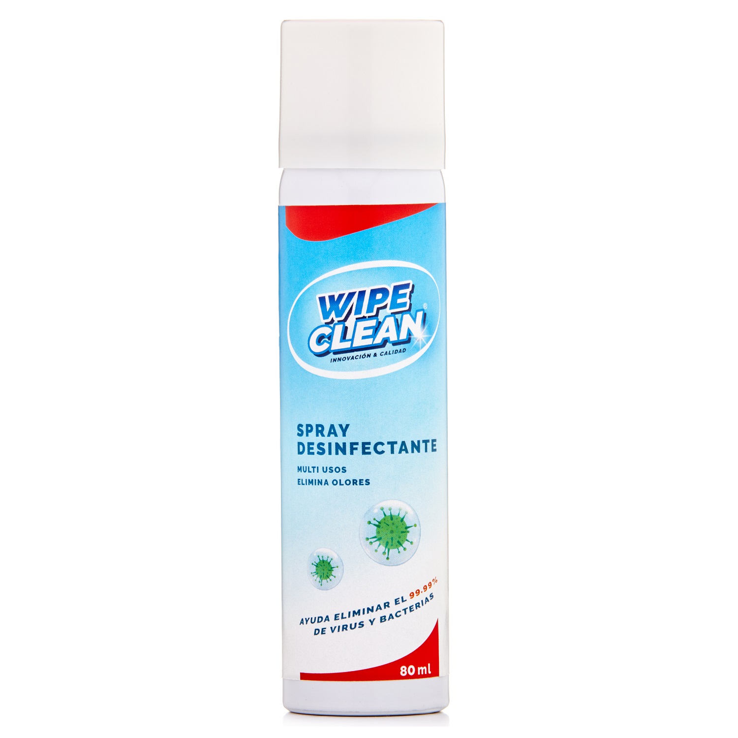 Spray desinfectante Wipe Clean multiusos de bolsillo 80 ml