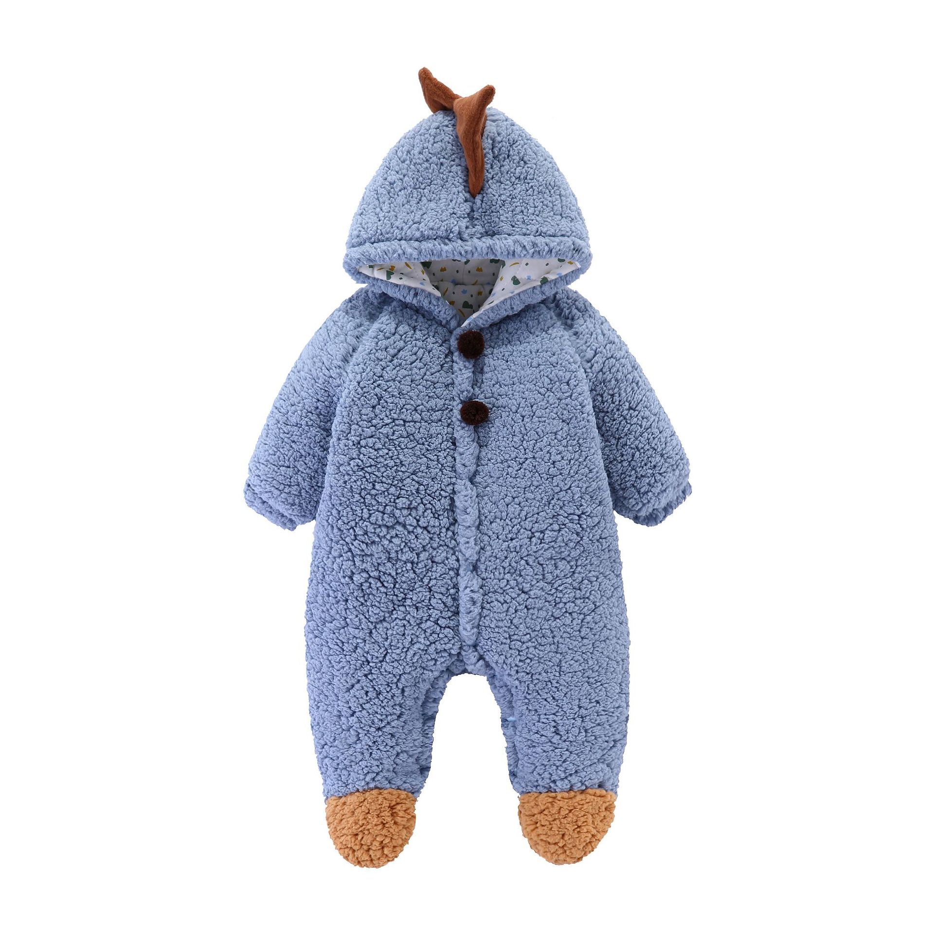 Compra Mameluco Bebe Calientito, Grueso, Cómodo, Algodón, Afelpado, Talla 80 de 6 a 12 meses y talla 90 de 12 a 18 meses