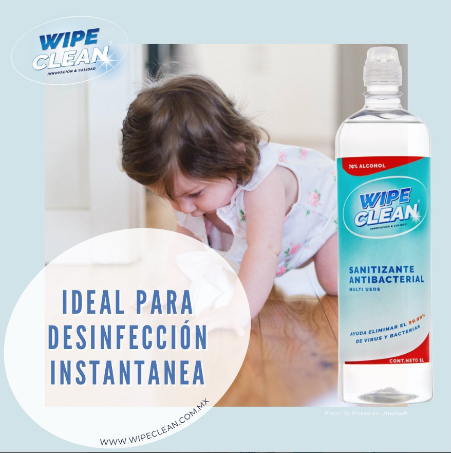Sanitizante A multiusos Wipe Clean para todo tipo de superficie 1 lt.