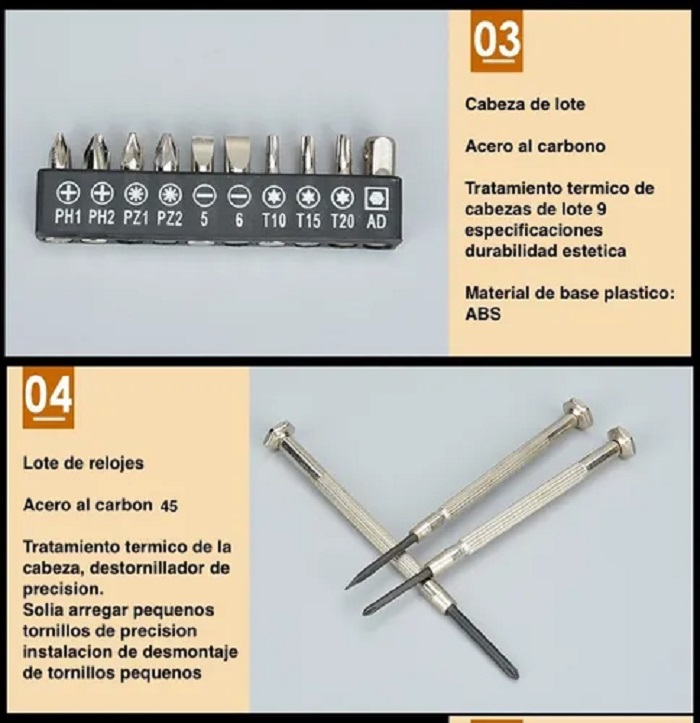 Juego De Herramientas Portátil 24 Pzs C/pinza Dado Estrella