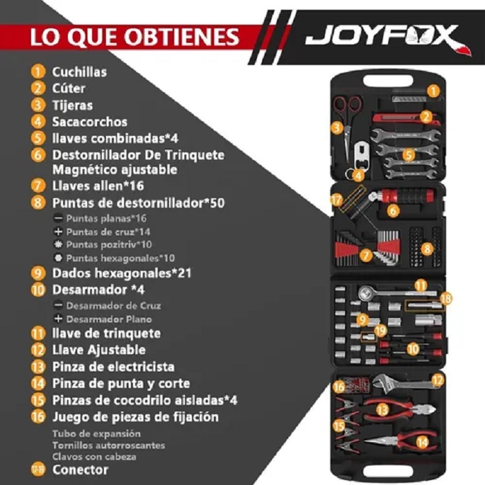 Juego De Herramientas Para Mecanico 205 Piezas 