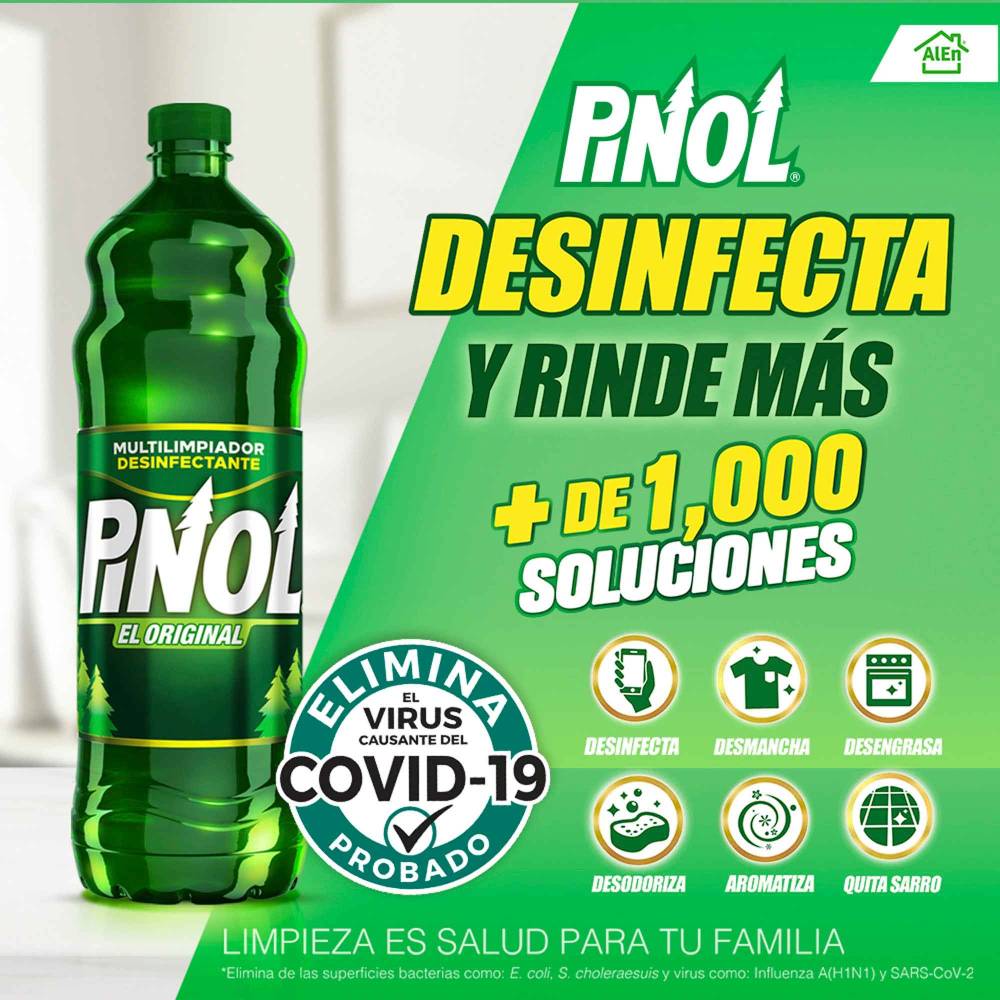 Multilimpiador Desinfectante Pinol 000384724 8 Piezas De 1L SMS