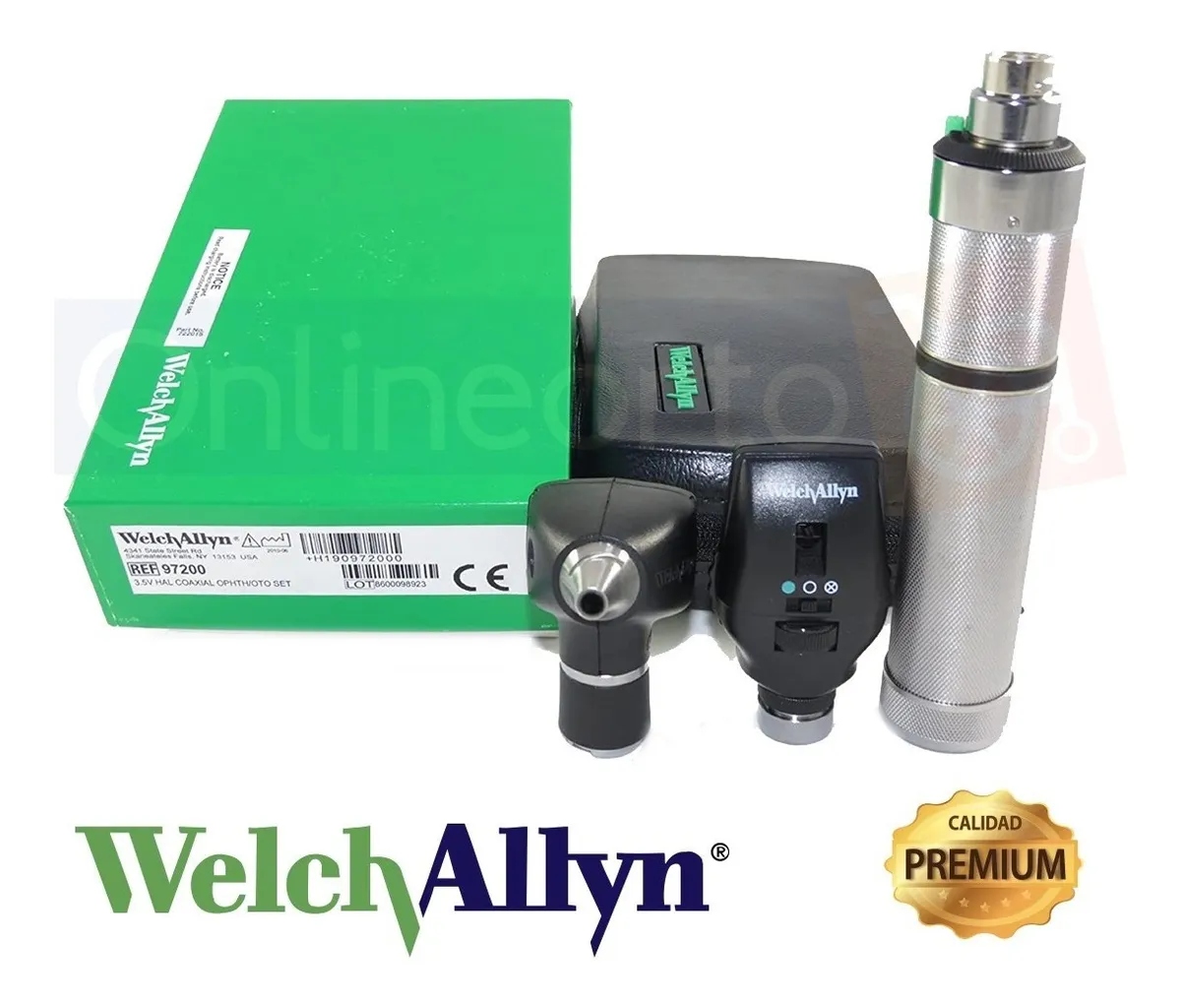 Estuche Diagnostico Halogeno Coaxial Welch Allyn 3.5v 97200c