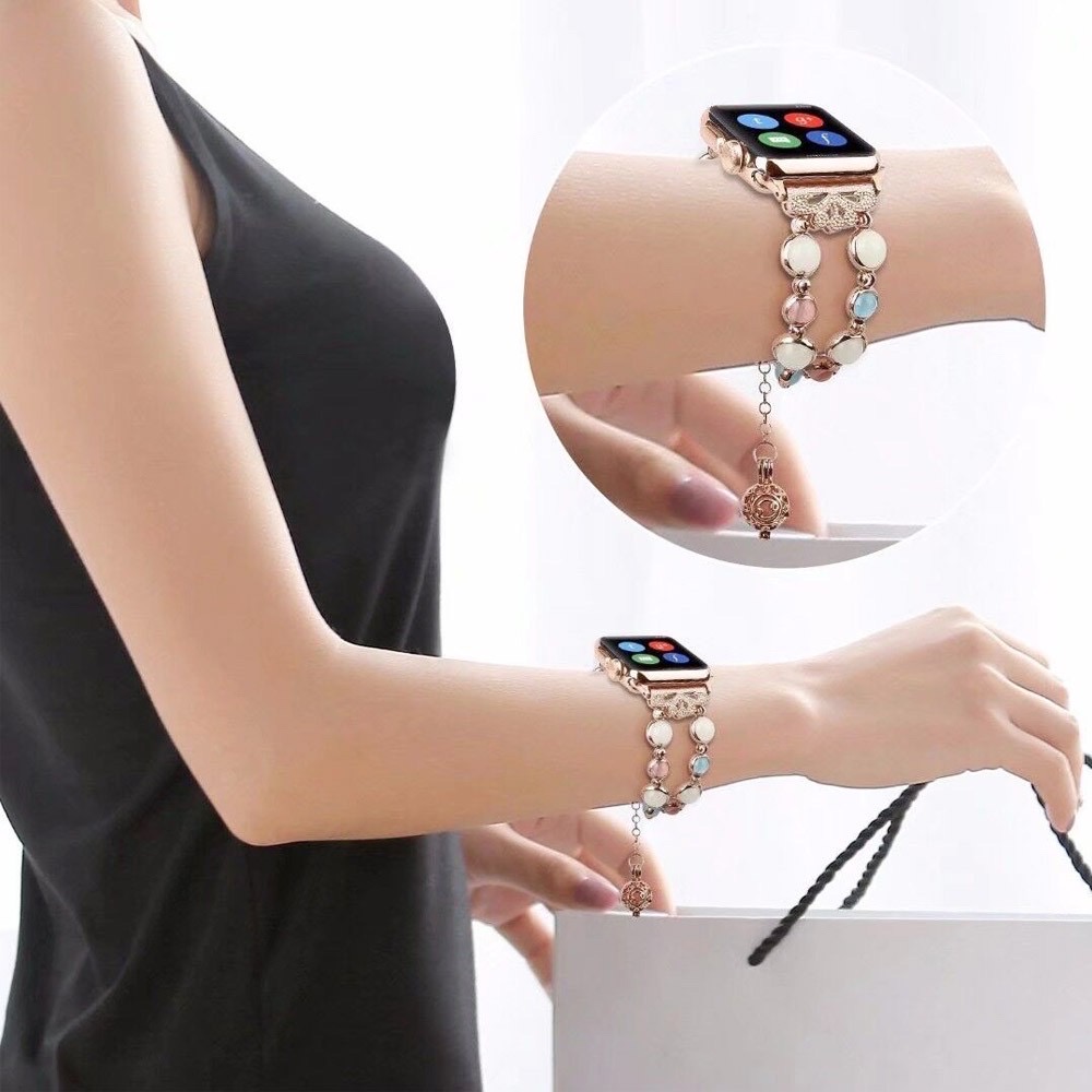 Correa Tipo Pulsera Luminosa Compatible Apple Watch Band 6 5 4 3 banda 40mm a 44mm iwatch band 3 2 1 38mm a 42mm